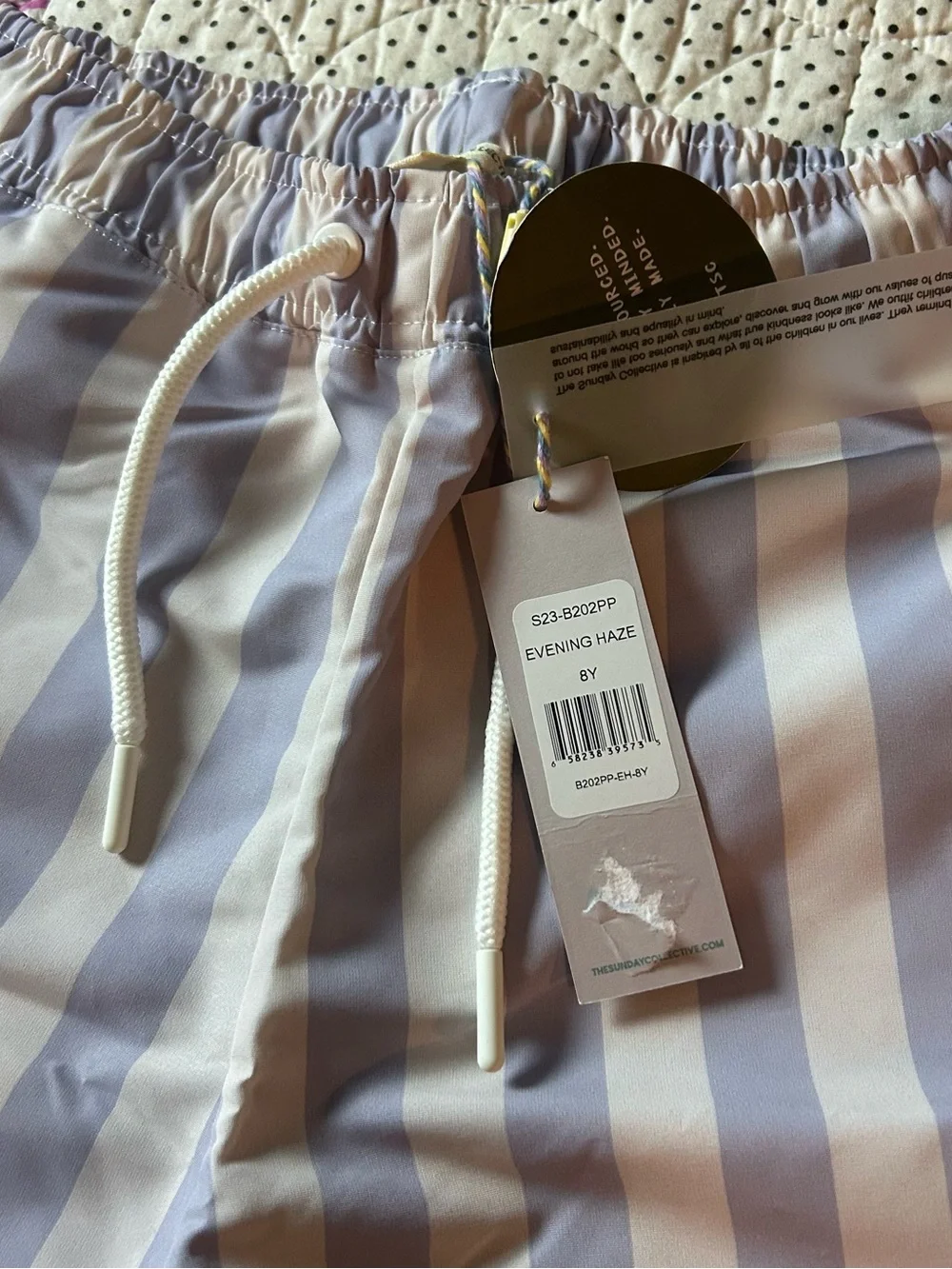 The Sunday Collective - Boys Board Shorts in Retro Stripe